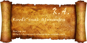 Kovácsai Alexandra névjegykártya
